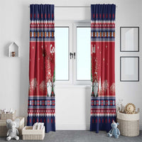 Norway Nisse Christmas Window Curtain God Jul Norwegian Christmas Pattern - Wonder Print Shop