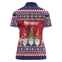 Norway Nisse Christmas Women Polo Shirt God Jul Norwegian Christmas Pattern - Wonder Print Shop