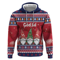 Norway Nisse Christmas Zip Hoodie God Jul Norwegian Christmas Pattern - Wonder Print Shop