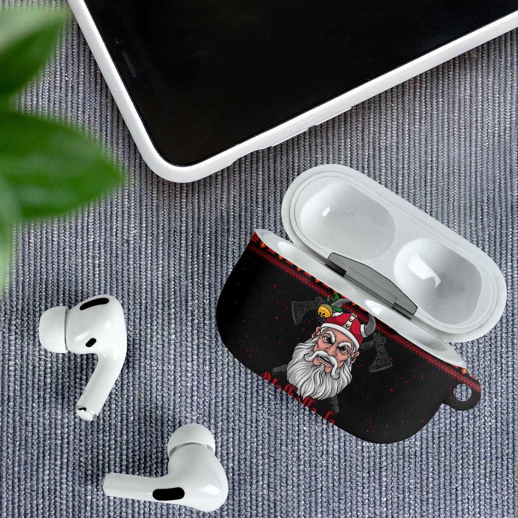 Norway Christmas AirPods Case Valhalla La La Viking Santa - Wonder Print Shop