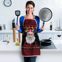 Norway Christmas Apron Valhalla La La Viking Santa - Wonder Print Shop