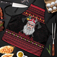 Norway Christmas Apron Valhalla La La Viking Santa - Wonder Print Shop