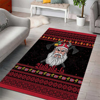 Norway Christmas Area Rug Valhalla La La Viking Santa - Wonder Print Shop