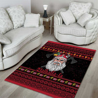 Norway Christmas Area Rug Valhalla La La Viking Santa - Wonder Print Shop