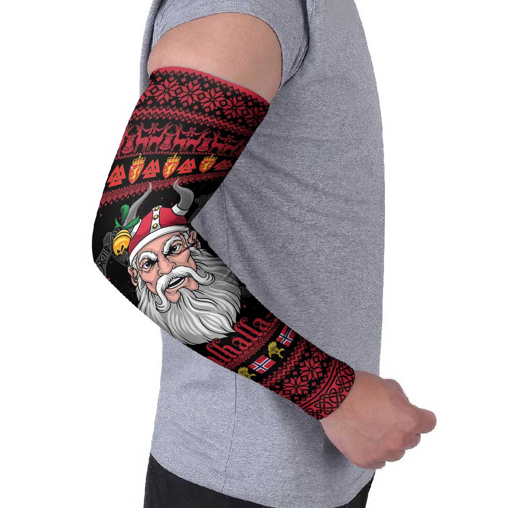 Norway Christmas Arm Sleeves Valhalla La La Viking Santa - Wonder Print Shop