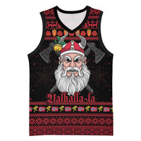 Norway Christmas Basketball Jersey Valhalla La La Viking Santa - Wonder Print Shop