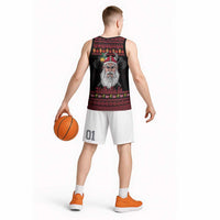 Norway Christmas Basketball Jersey Valhalla La La Viking Santa - Wonder Print Shop