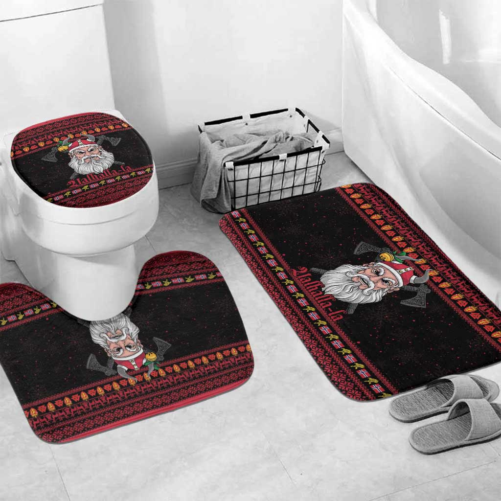 Norway Christmas Bathroom Set Valhalla La La Viking Santa - Wonder Print Shop