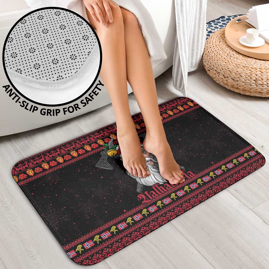 Norway Christmas Bathroom Set Valhalla La La Viking Santa - Wonder Print Shop