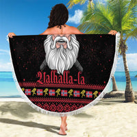 Norway Christmas Beach Blanket Valhalla La La Viking Santa - Wonder Print Shop