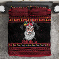 Norway Christmas Bedding Set Valhalla La La Viking Santa - Wonder Print Shop