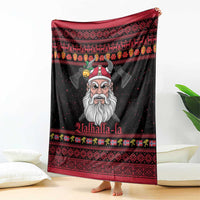 Norway Christmas Blanket Valhalla La La Viking Santa - Wonder Print Shop