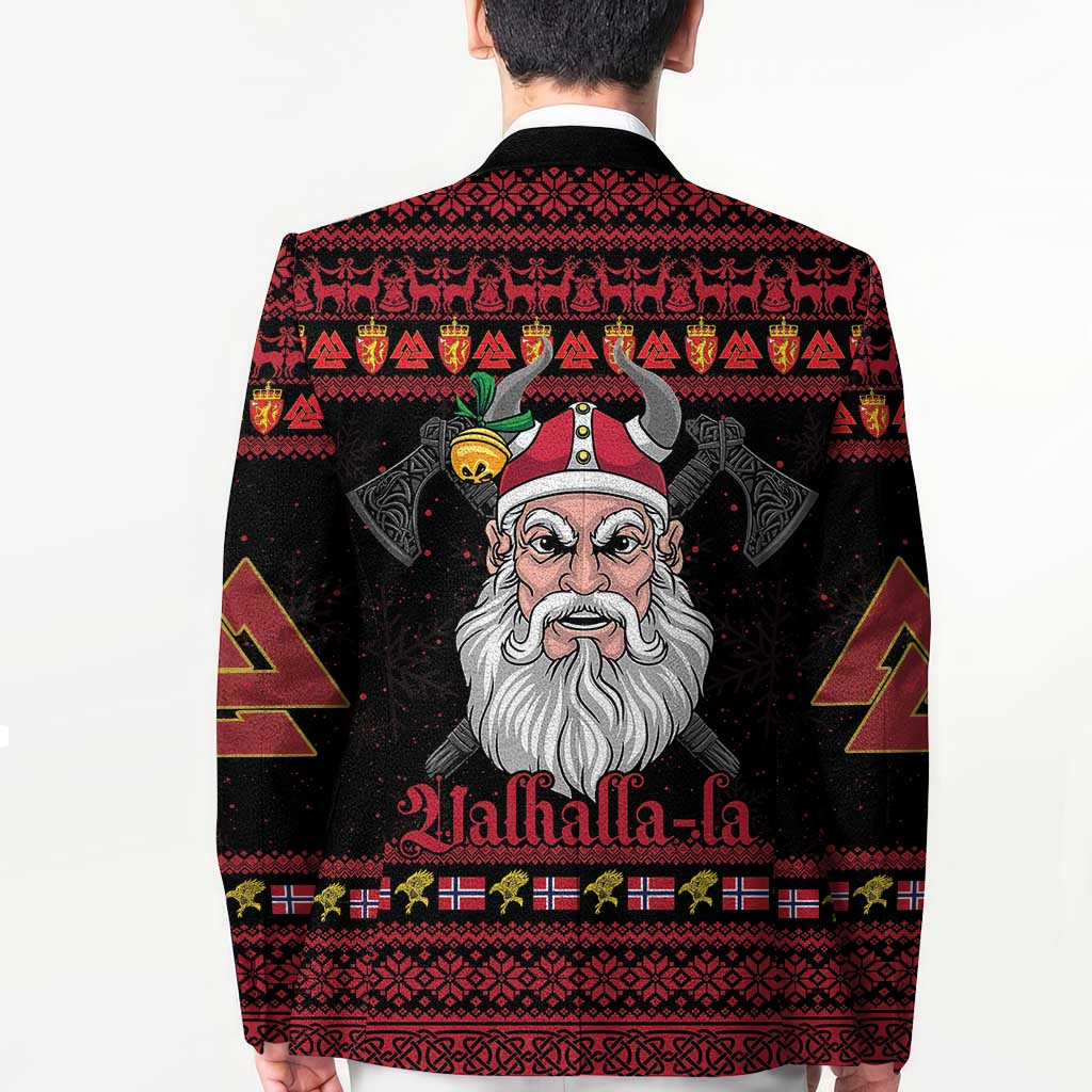 Norway Christmas Blazer Valhalla La La Viking Santa - Wonder Print Shop