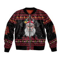 Norway Christmas Bomber Jacket Valhalla La La Viking Santa - Wonder Print Shop