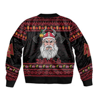 Norway Christmas Bomber Jacket Valhalla La La Viking Santa - Wonder Print Shop