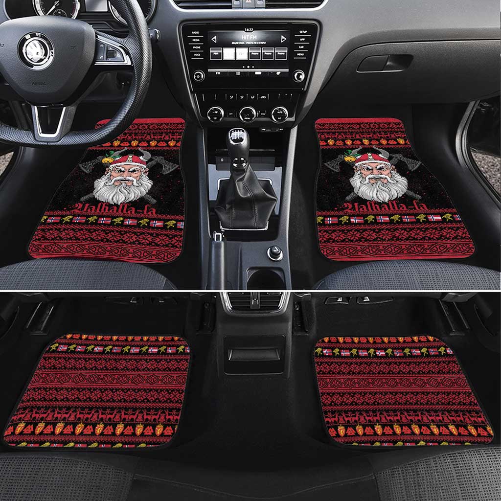 Norway Christmas Car Mats Valhalla La La Viking Santa - Wonder Print Shop