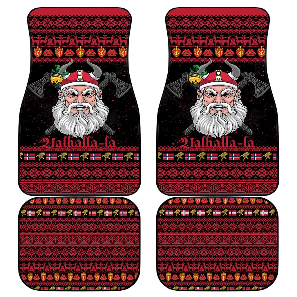 Norway Christmas Car Mats Valhalla La La Viking Santa - Wonder Print Shop