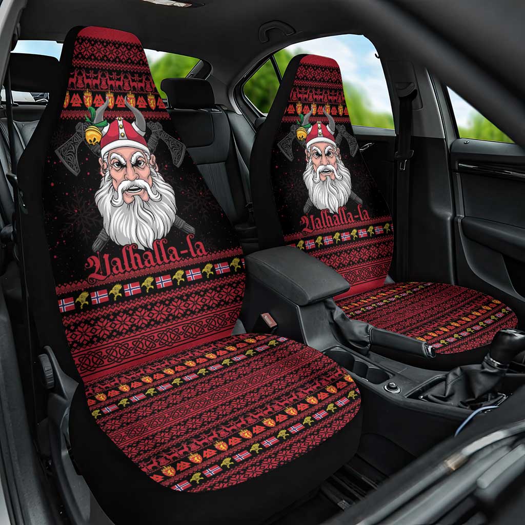 Norway Christmas Car Seat Cover Valhalla La La Viking Santa - Wonder Print Shop