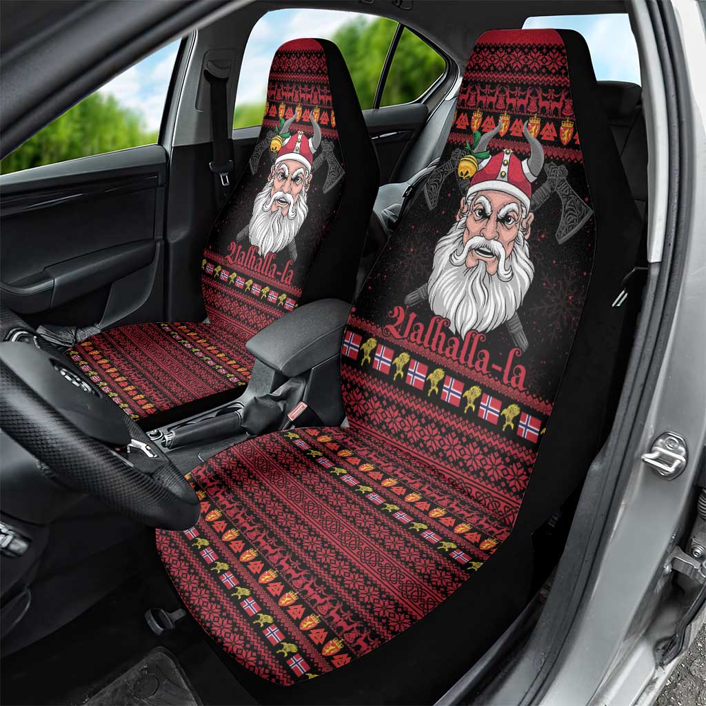 Norway Christmas Car Seat Cover Valhalla La La Viking Santa - Wonder Print Shop