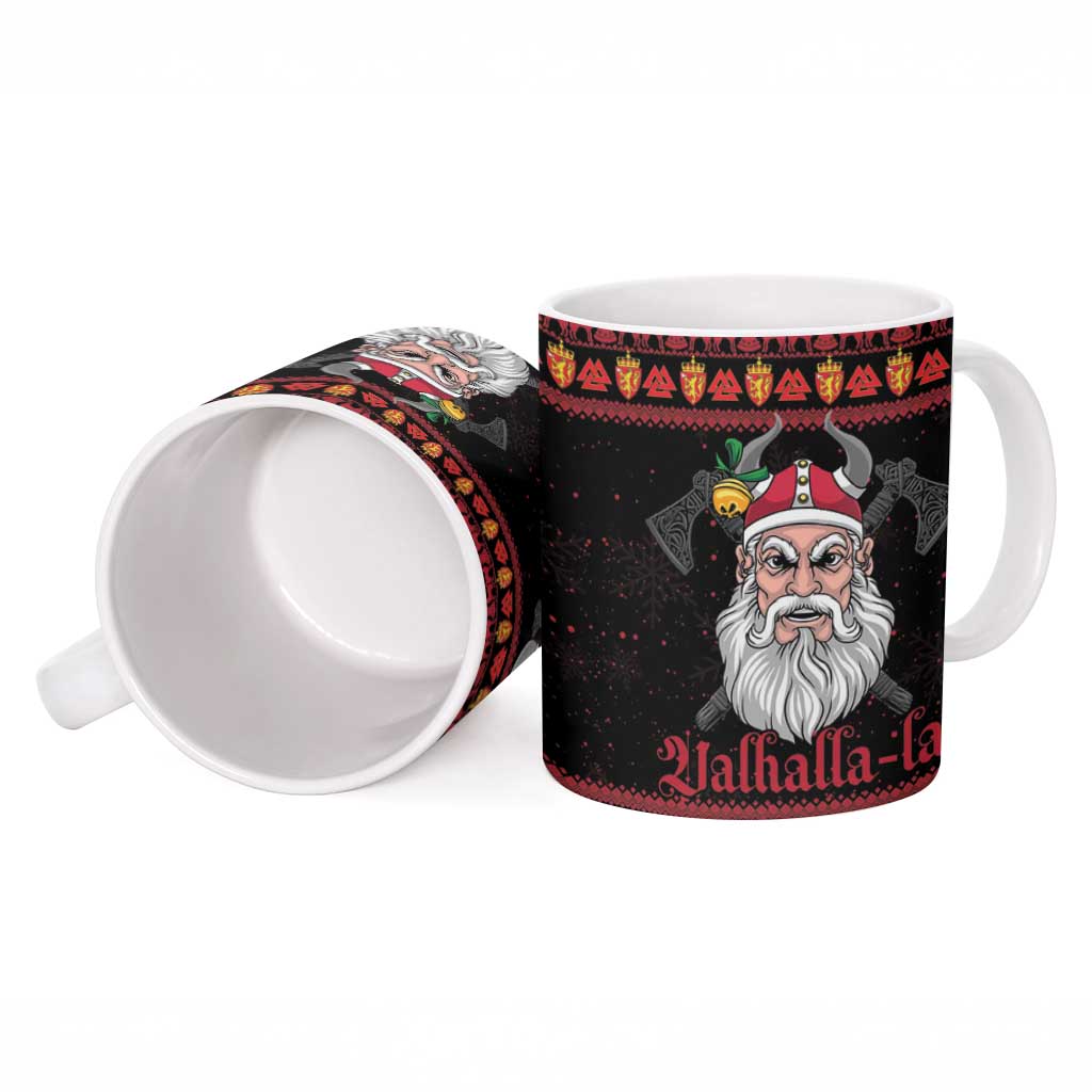 Norway Christmas Ceramic Mug Valhalla La La Viking Santa - Wonder Print Shop