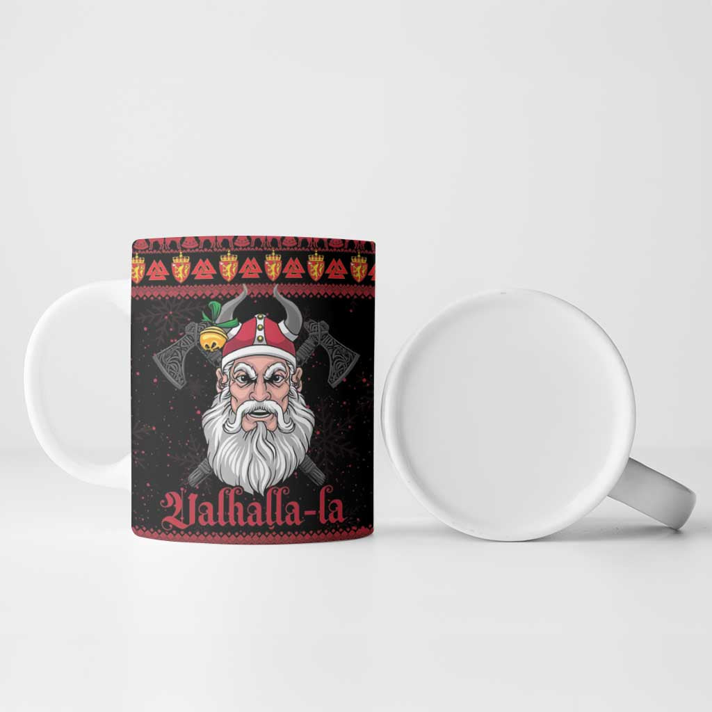 Norway Christmas Ceramic Mug Valhalla La La Viking Santa - Wonder Print Shop