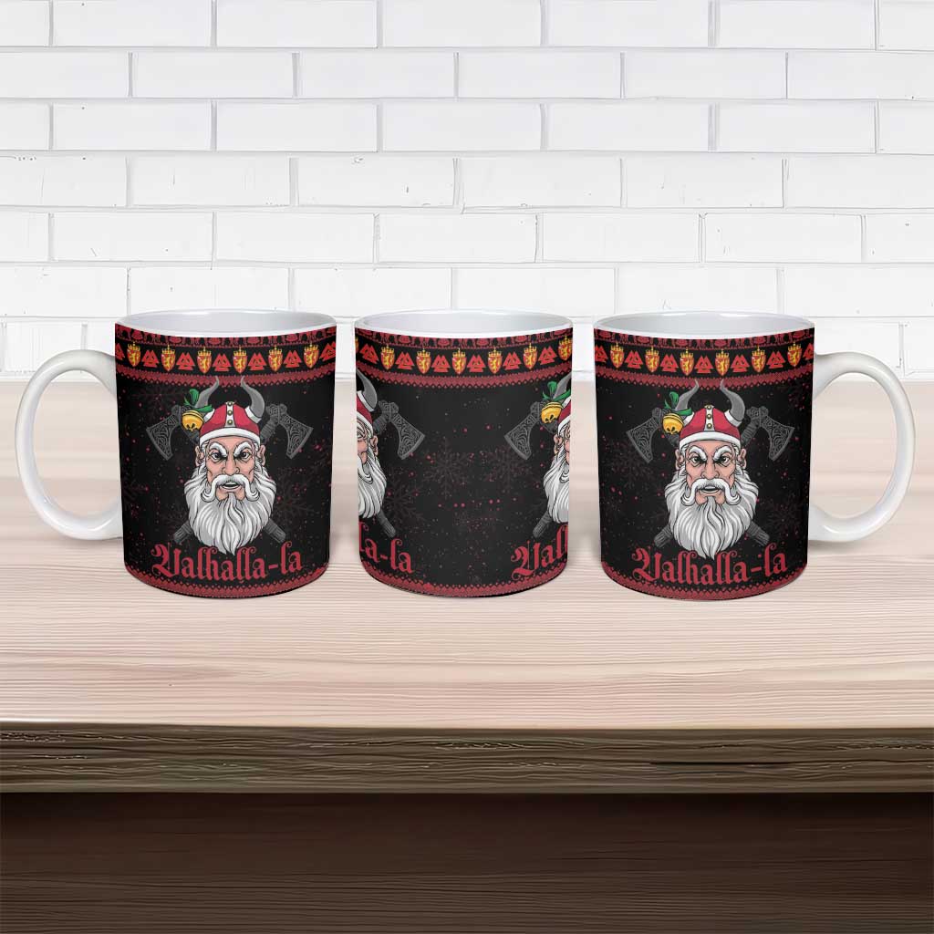 Norway Christmas Ceramic Mug Valhalla La La Viking Santa - Wonder Print Shop