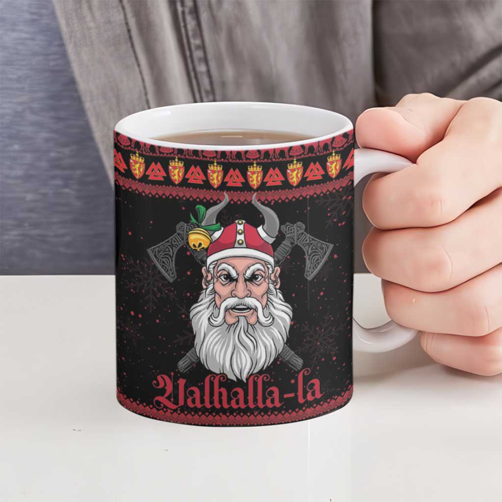 Norway Christmas Ceramic Mug Valhalla La La Viking Santa - Wonder Print Shop