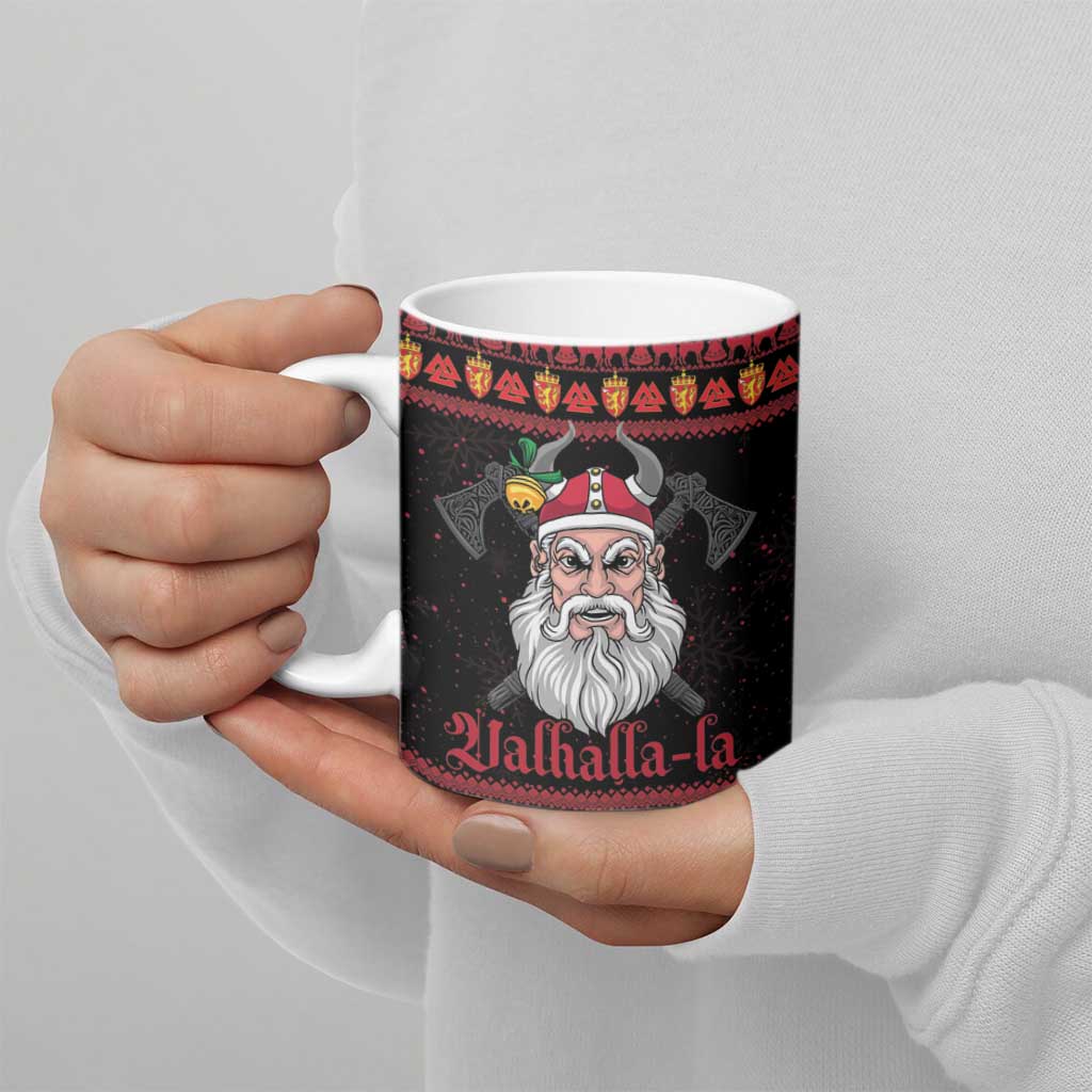 Norway Christmas Ceramic Mug Valhalla La La Viking Santa - Wonder Print Shop