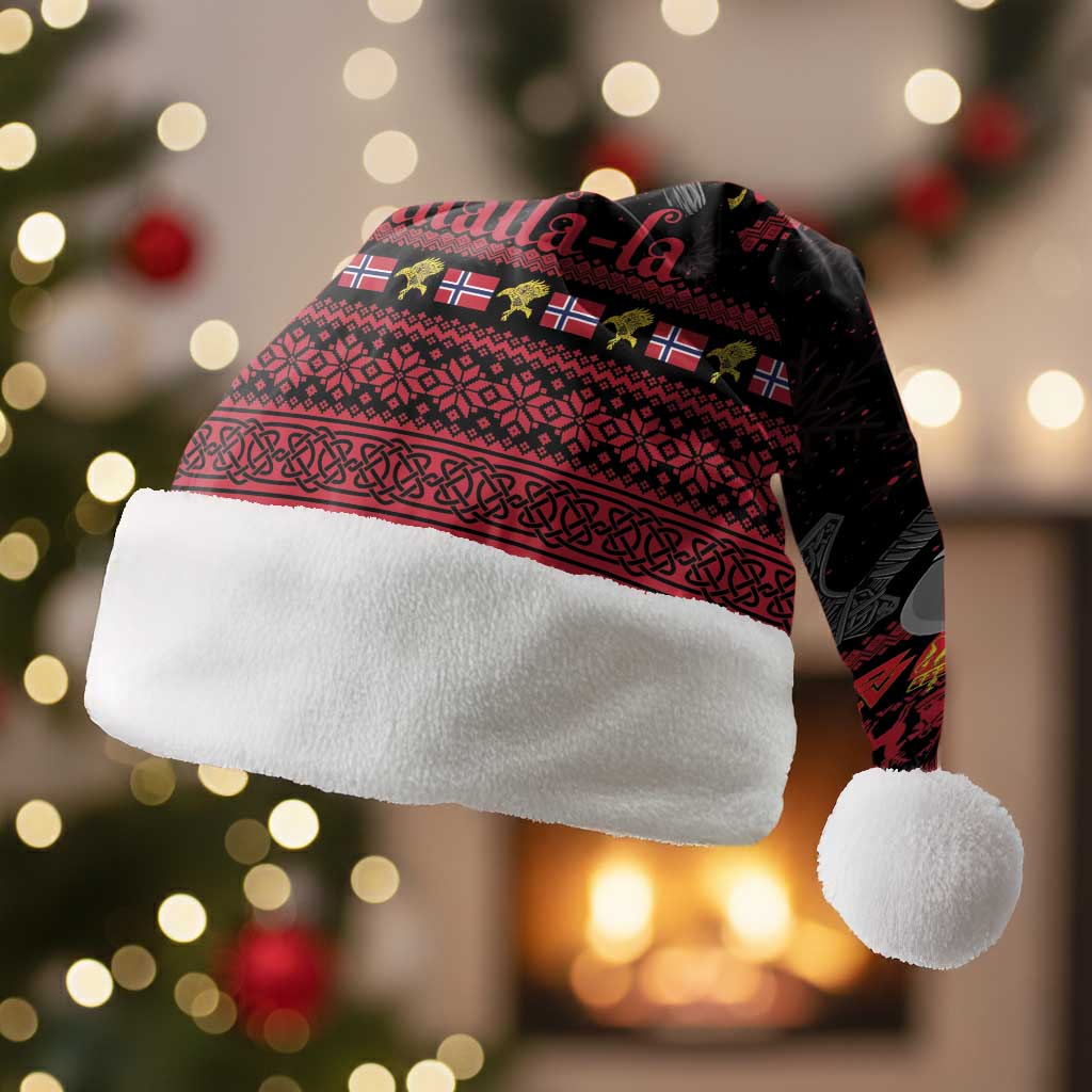 Norway Christmas Santa Hat Valhalla La La Viking Santa - Wonder Print Shop