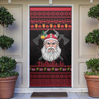 Norway Christmas Door Cover Valhalla La La Viking Santa - Wonder Print Shop