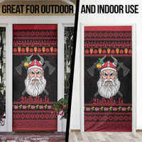 Norway Christmas Door Cover Valhalla La La Viking Santa - Wonder Print Shop
