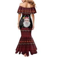 Norway Christmas Family Matching Mermaid Dress and Hawaiian Shirt Valhalla La La Viking Santa - Wonder Print Shop