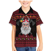 Norway Christmas Family Matching Mermaid Dress and Hawaiian Shirt Valhalla La La Viking Santa - Wonder Print Shop