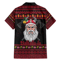 Norway Christmas Family Matching Off Shoulder Maxi Dress and Hawaiian Shirt Valhalla La La Viking Santa - Wonder Print Shop