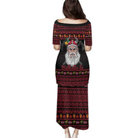 Norway Christmas Family Matching Puletasi and Hawaiian Shirt Valhalla La La Viking Santa - Wonder Print Shop