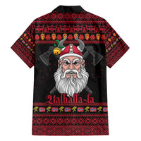 Norway Christmas Family Matching Short Sleeve Bodycon Dress and Hawaiian Shirt Valhalla La La Viking Santa - Wonder Print Shop