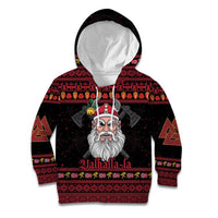 Norway Christmas Kid Hoodie Valhalla La La Viking Santa - Wonder Print Shop
