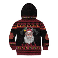 Norway Christmas Kid Hoodie Valhalla La La Viking Santa - Wonder Print Shop