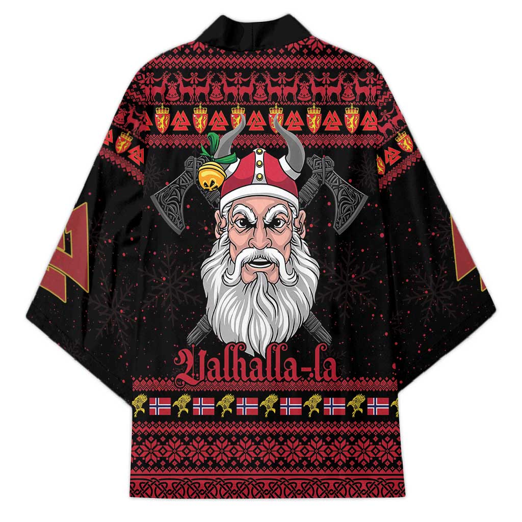 Norway Christmas Kimono Valhalla La La Viking Santa - Wonder Print Shop