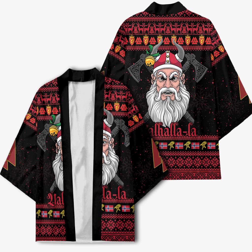 Norway Christmas Kimono Valhalla La La Viking Santa - Wonder Print Shop