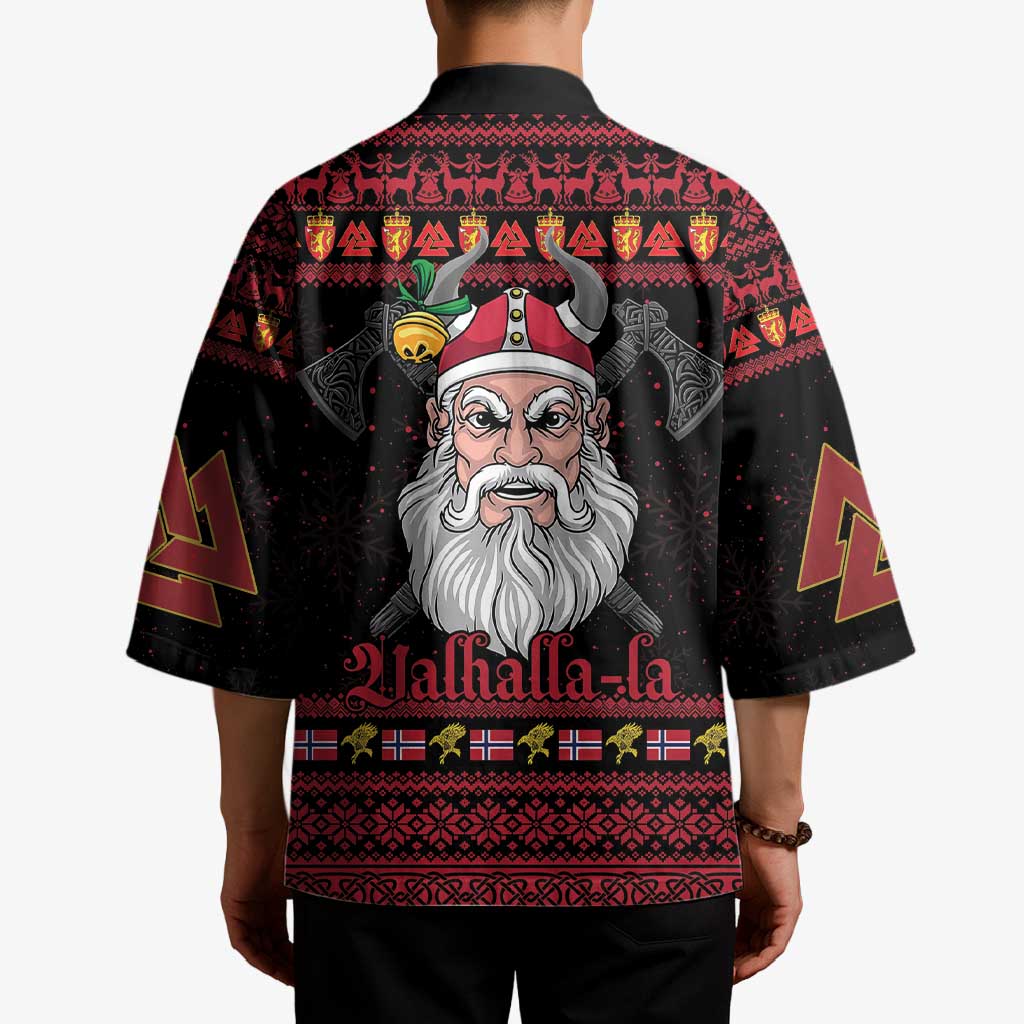 Norway Christmas Kimono Valhalla La La Viking Santa - Wonder Print Shop