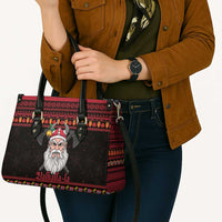 Norway Christmas Leather Bag Valhalla La La Viking Santa - Wonder Print Shop