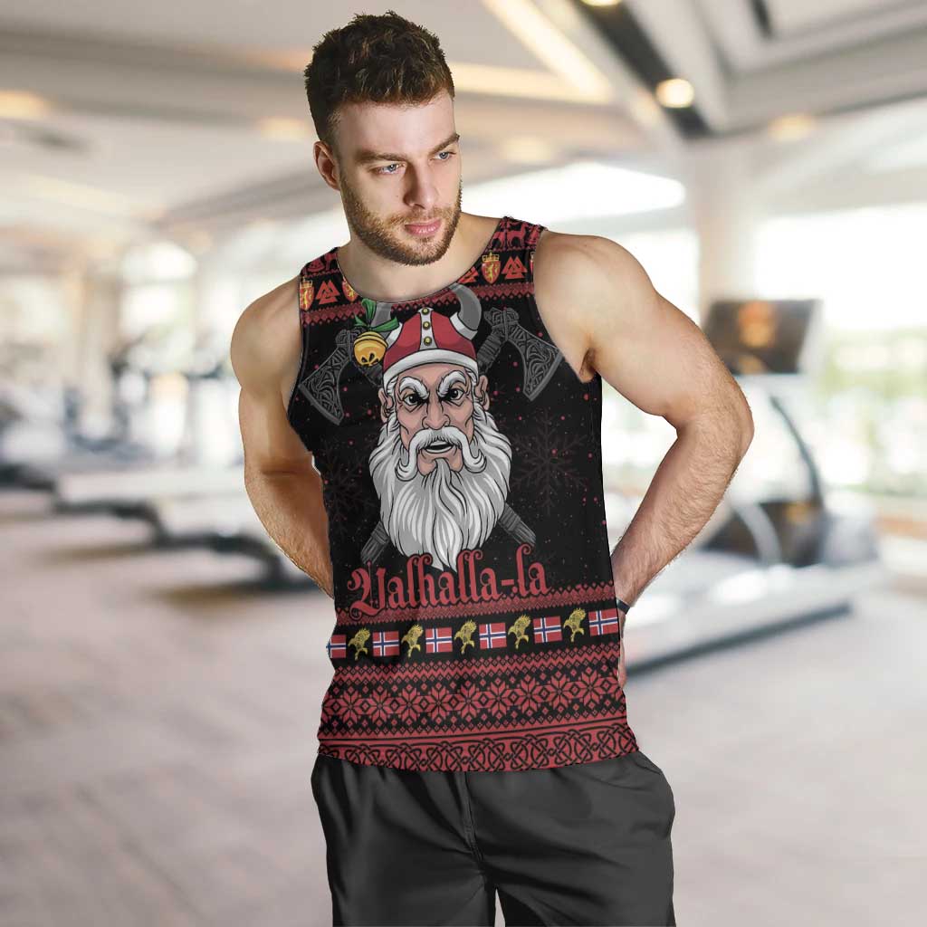 Norway Christmas Men Tank Top Valhalla La La Viking Santa - Wonder Print Shop