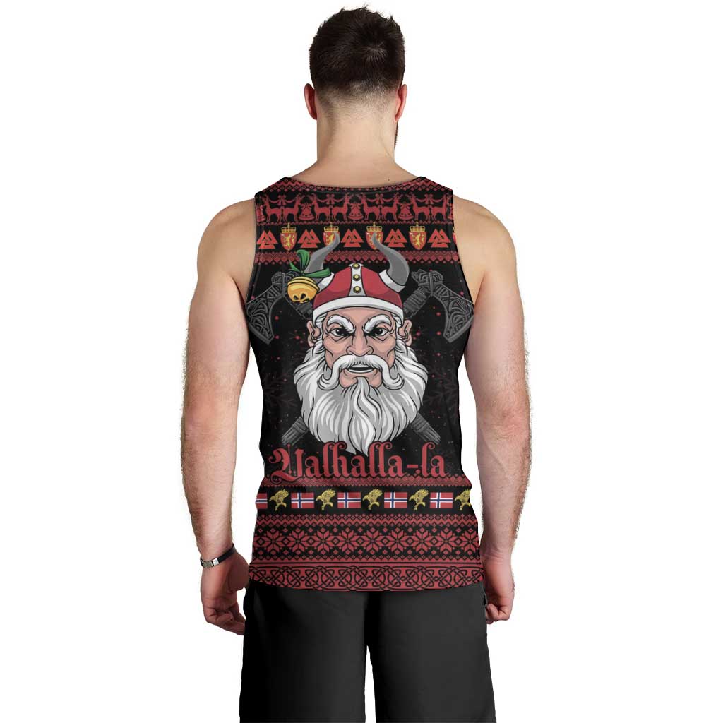 Norway Christmas Men Tank Top Valhalla La La Viking Santa - Wonder Print Shop