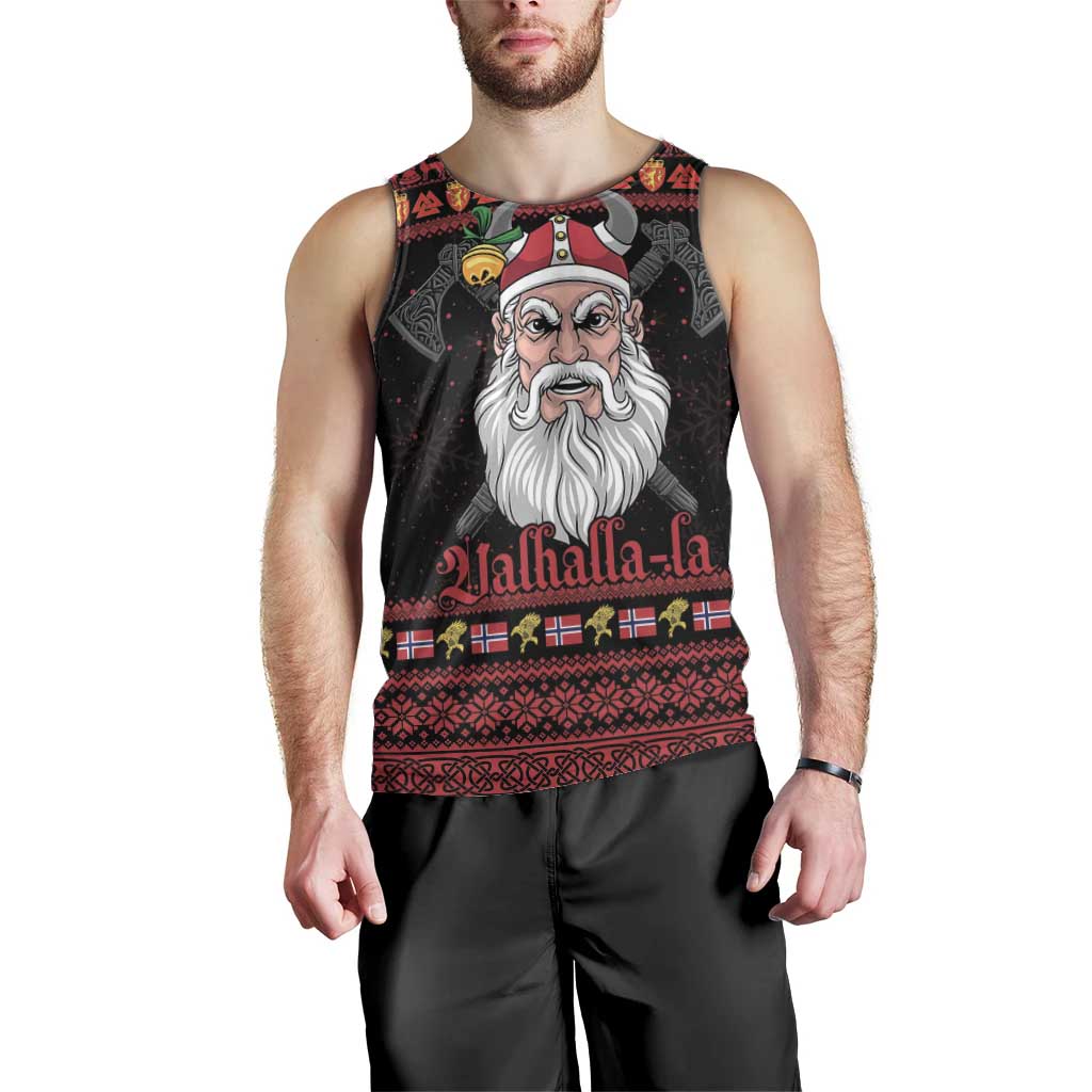 Norway Christmas Men Tank Top Valhalla La La Viking Santa - Wonder Print Shop
