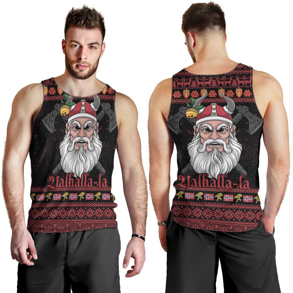 Norway Christmas Men Tank Top Valhalla La La Viking Santa - Wonder Print Shop