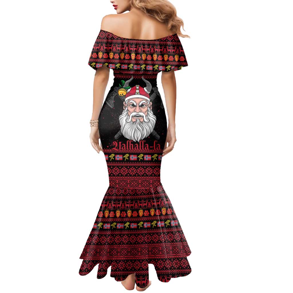 Norway Christmas Mermaid Dress Valhalla La La Viking Santa - Wonder Print Shop