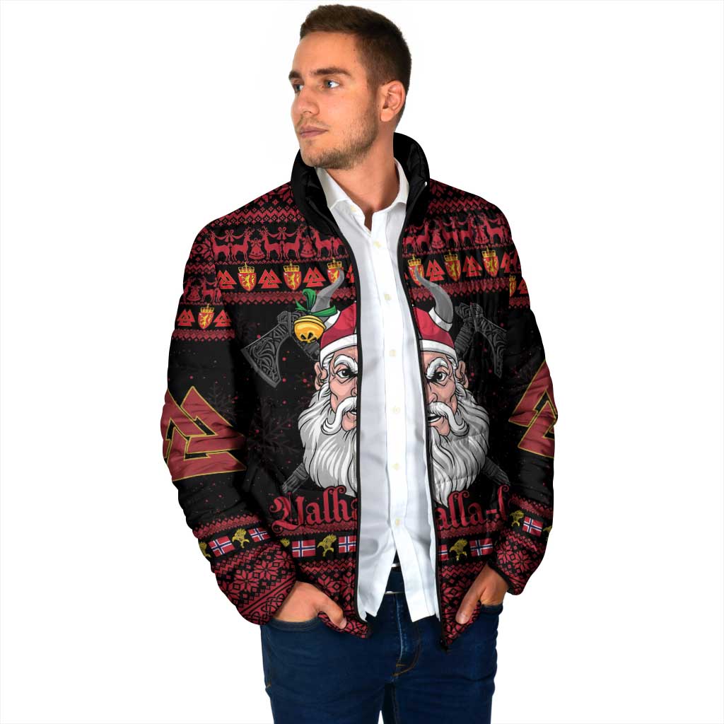 Norway Christmas Padded Jacket Valhalla La La Viking Santa - Wonder Print Shop