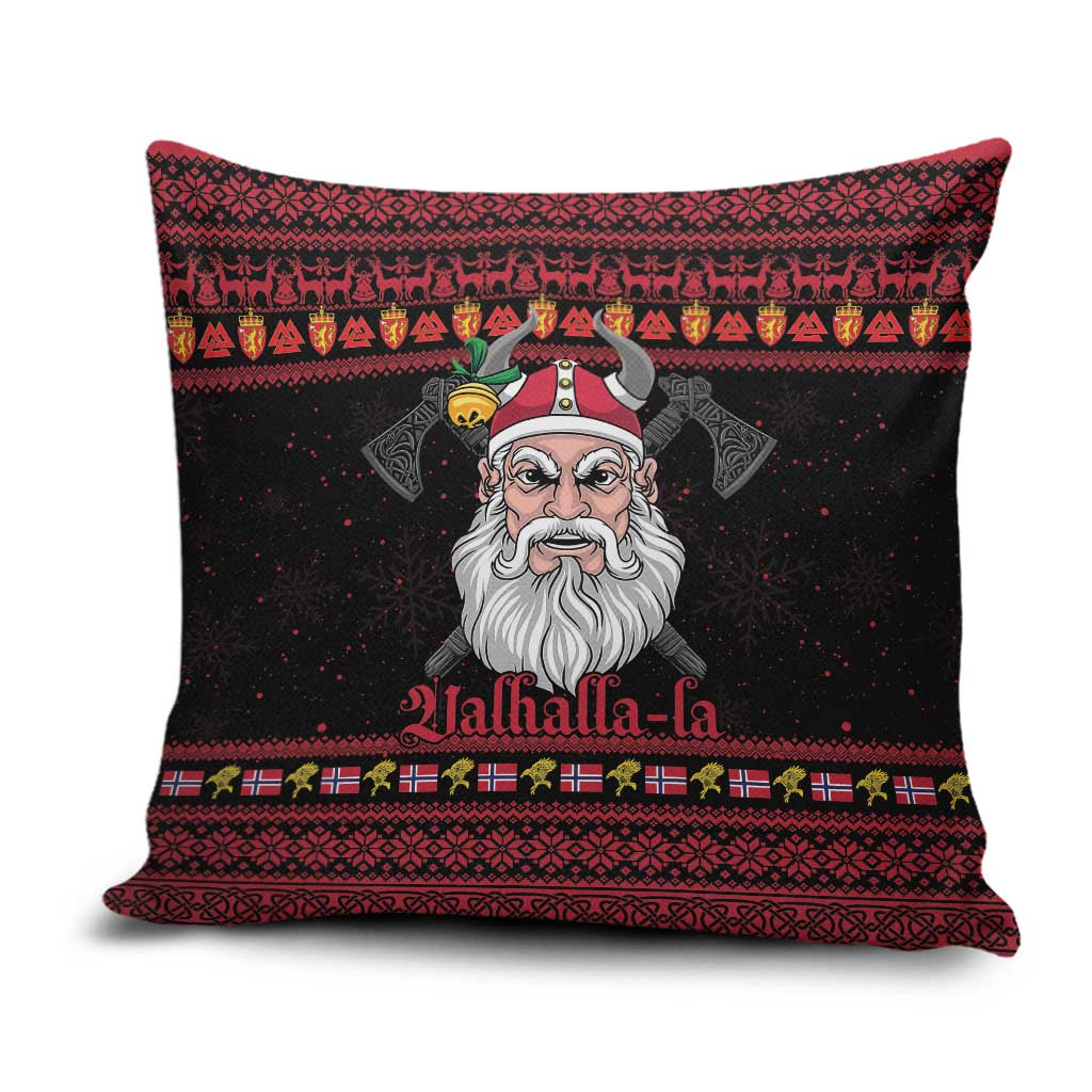 Norway Christmas Pillow Cover Valhalla La La Viking Santa - Wonder Print Shop