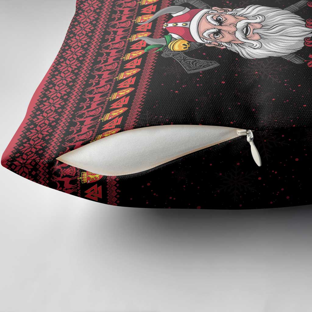 Norway Christmas Pillow Cover Valhalla La La Viking Santa - Wonder Print Shop